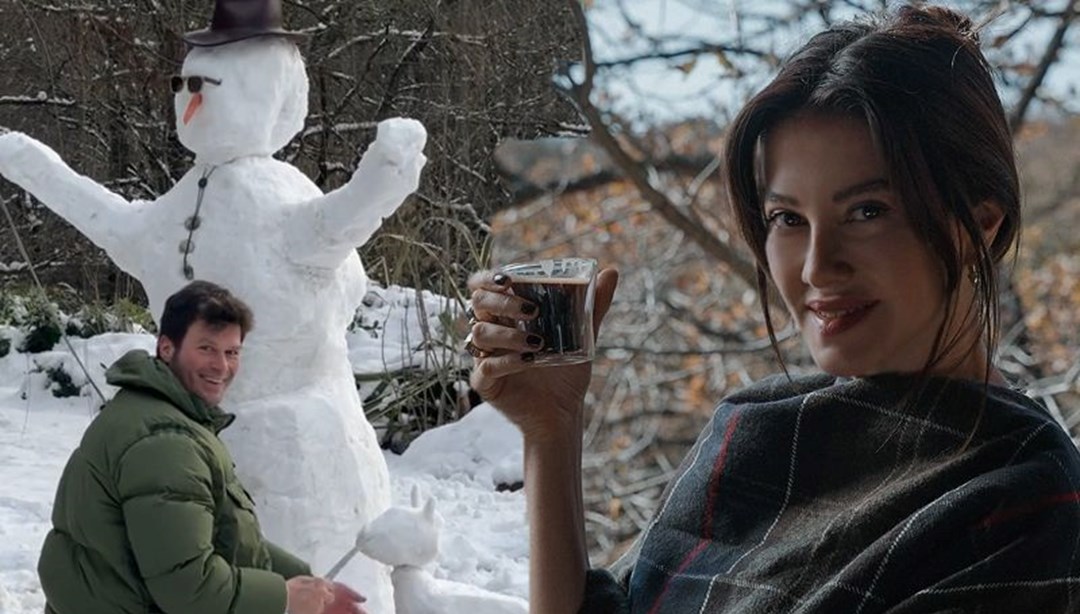 KÄ±vanÃ§ TatlÄ±tuÄ’un eÅi BaÅak Dizer paylaÅtÄ±: DÃ¼nyanÄ±n en gÃ¼zel kardan adamÄ±