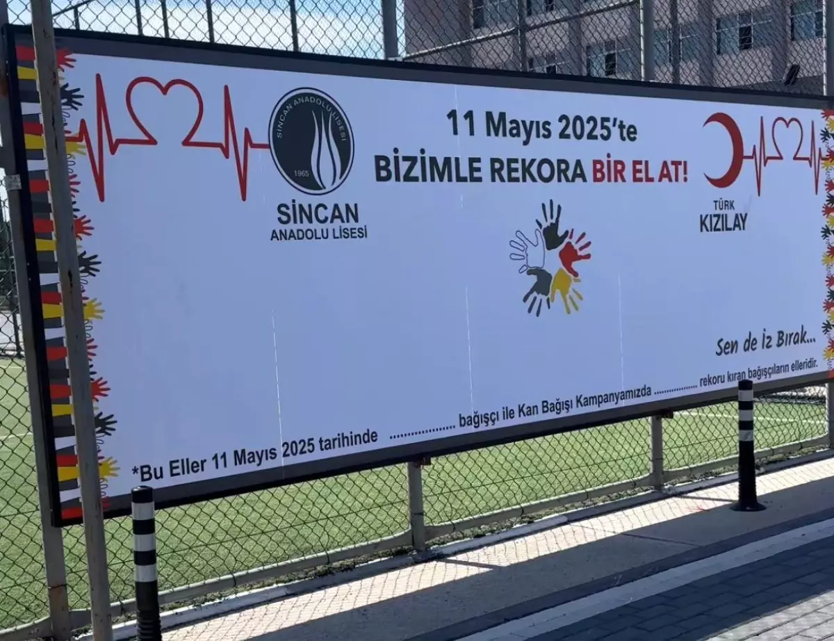 Sincan Anadolu Lisesi’nden Rekor Kan Bağışı